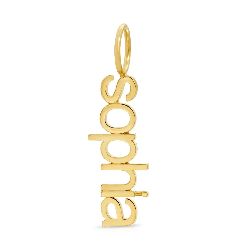 dazzling charm necklaces for women-Petite Nameplate Pendant