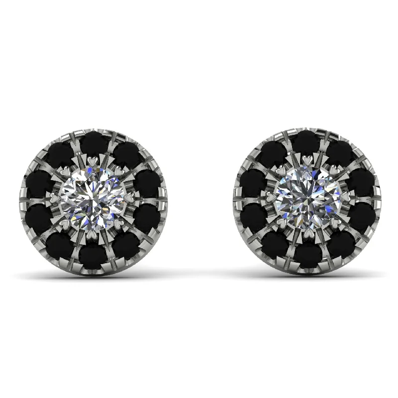 luxury earrings for women-Halo Diamond Earrings - Heaven No. 33