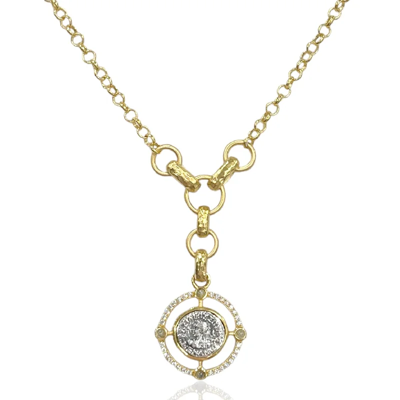 fashionable pendant necklaces for women-GOLD MIKO COIN NECKLACE