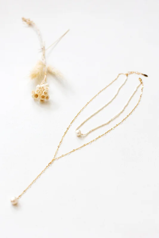 fashion necklaces for women-Keshi Lariat