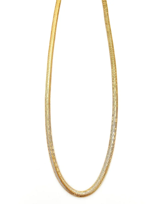 elegant layered gold necklaces for women-Lillian Gold Snake Necklace