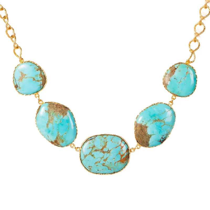 zodiac sign necklaces for women-Statement Necklace - Turquoise