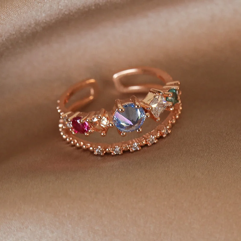 11# 24819a Big Blue Diamond (Rose Gold)