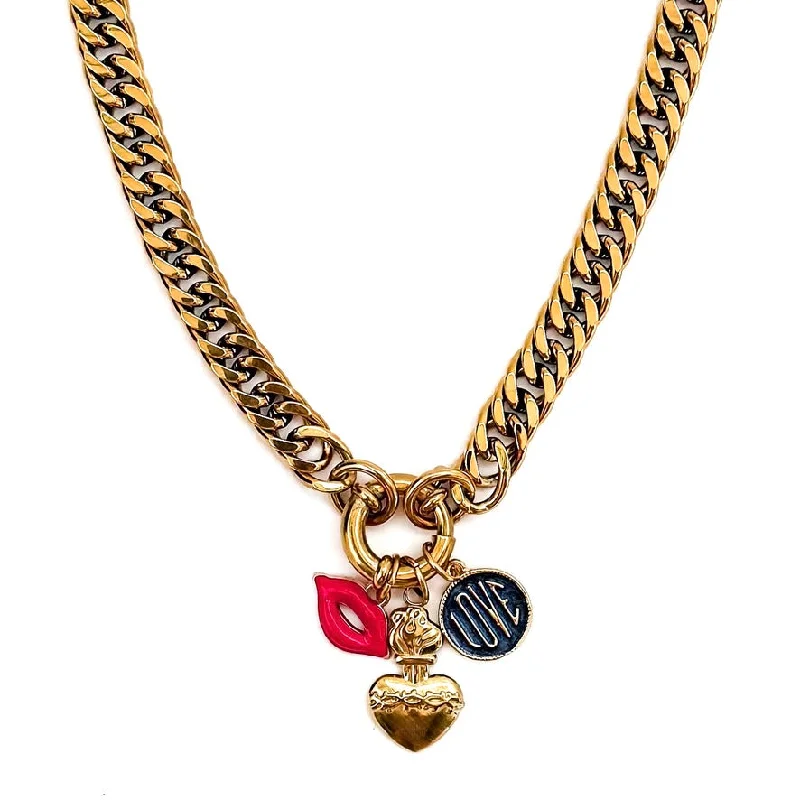 chic gold necklaces for women-Valentina Charm Necklace