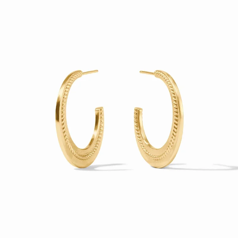 luxury hoop earrings for women-Nassau Crescent Hoop Earrings