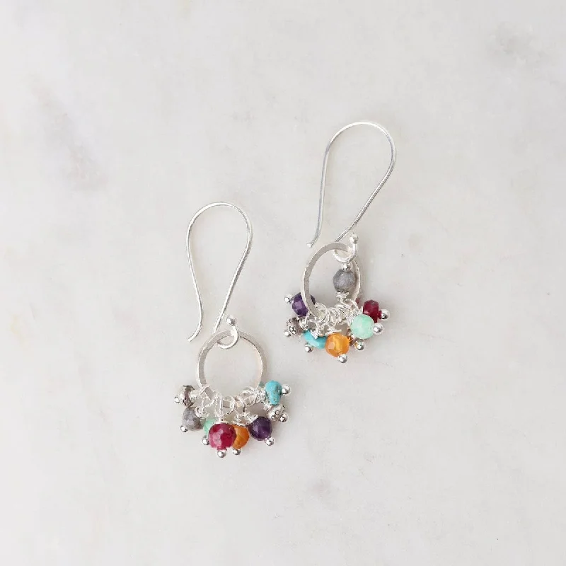 gorgeous earrings for women-Silver Jill's Earrings in Multi