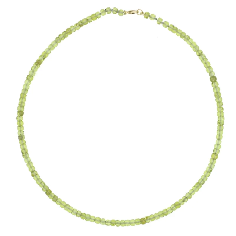 luxury chain necklaces for women-Beaded Mini Peridot Necklace