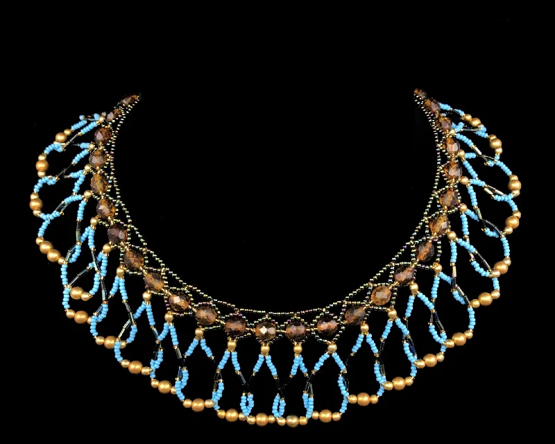 elegant statement necklaces for women-Necklaces- Dangeli; Beaded, Raindrop, Various Colors