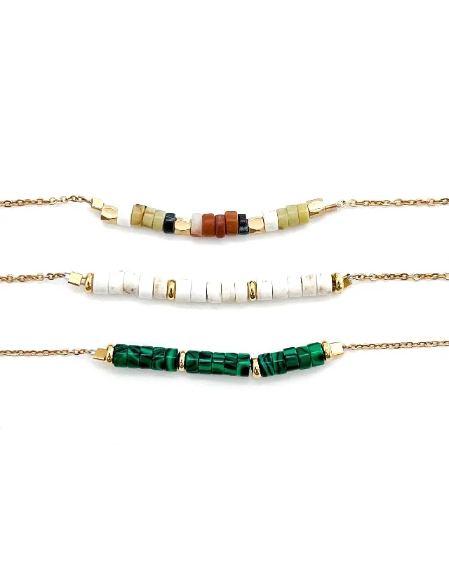 elegant necklaces for women-Flora Dainty Beaded Necklace || Choose Color