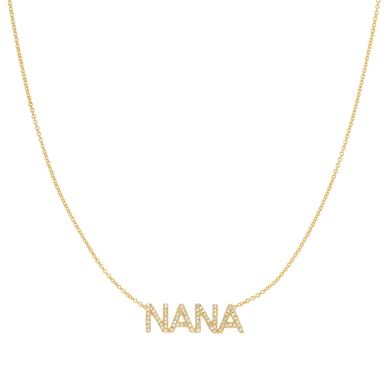 colorful charm necklaces for women-Pavé NANA Necklace