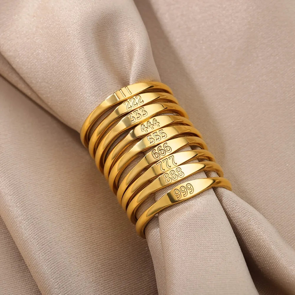 chunky rings for women-Copper Basic Modern Style Classic Style Plating Number Solid Color Rings