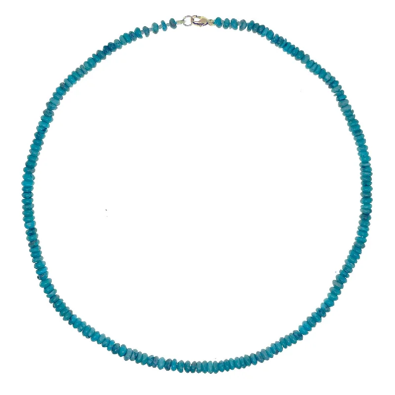 subtle gold necklaces for women-Beaded Mini Turquoise Necklace