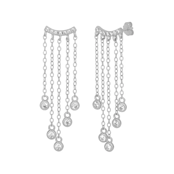 bold hoop earrings for women-Cleo Earrings in Silver