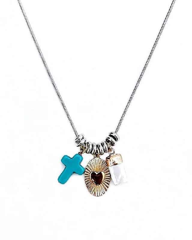 glamorous gold necklaces for women-Sutton Silver Charm Necklace