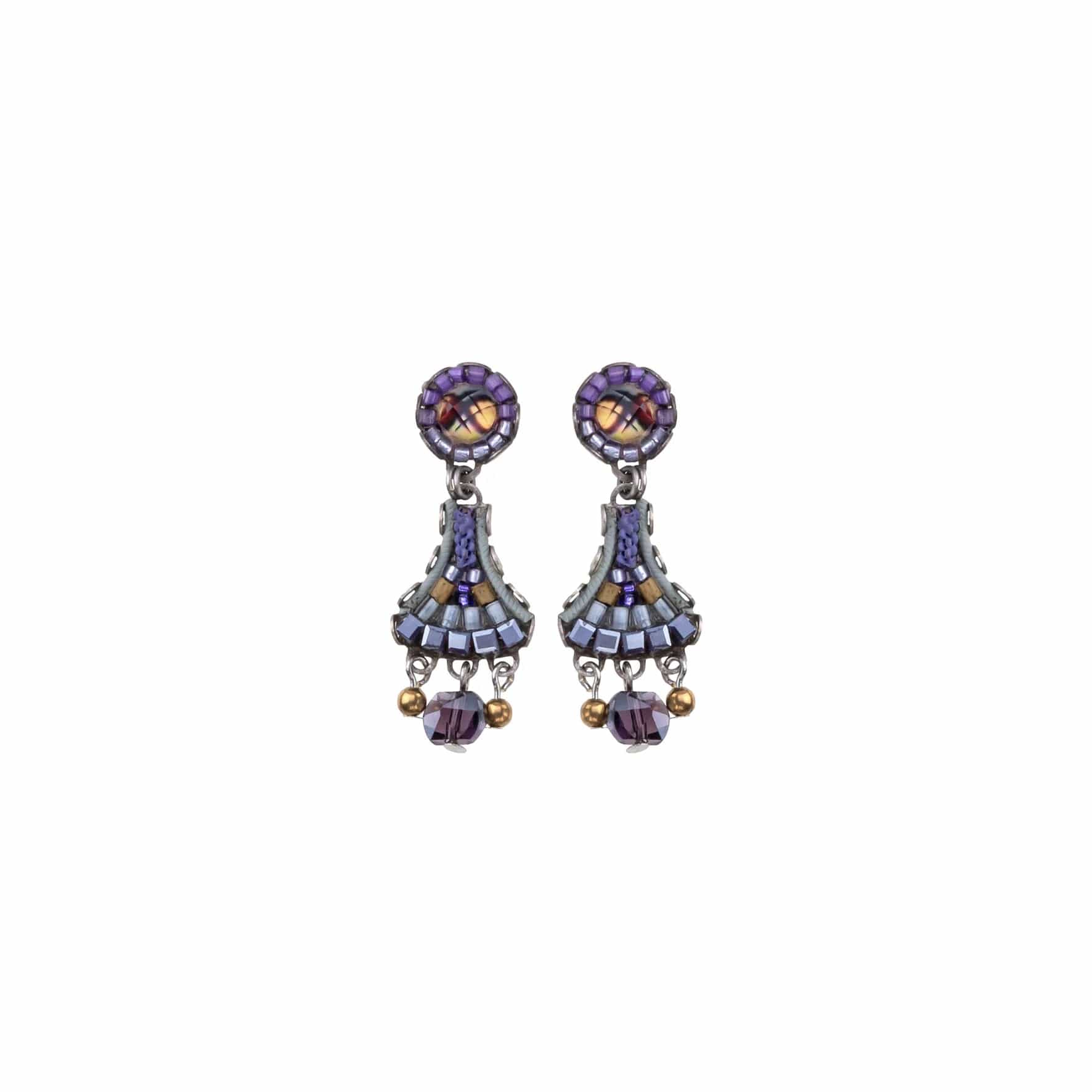 silver drop earrings for women-Mystical Grape Wyn Earrings