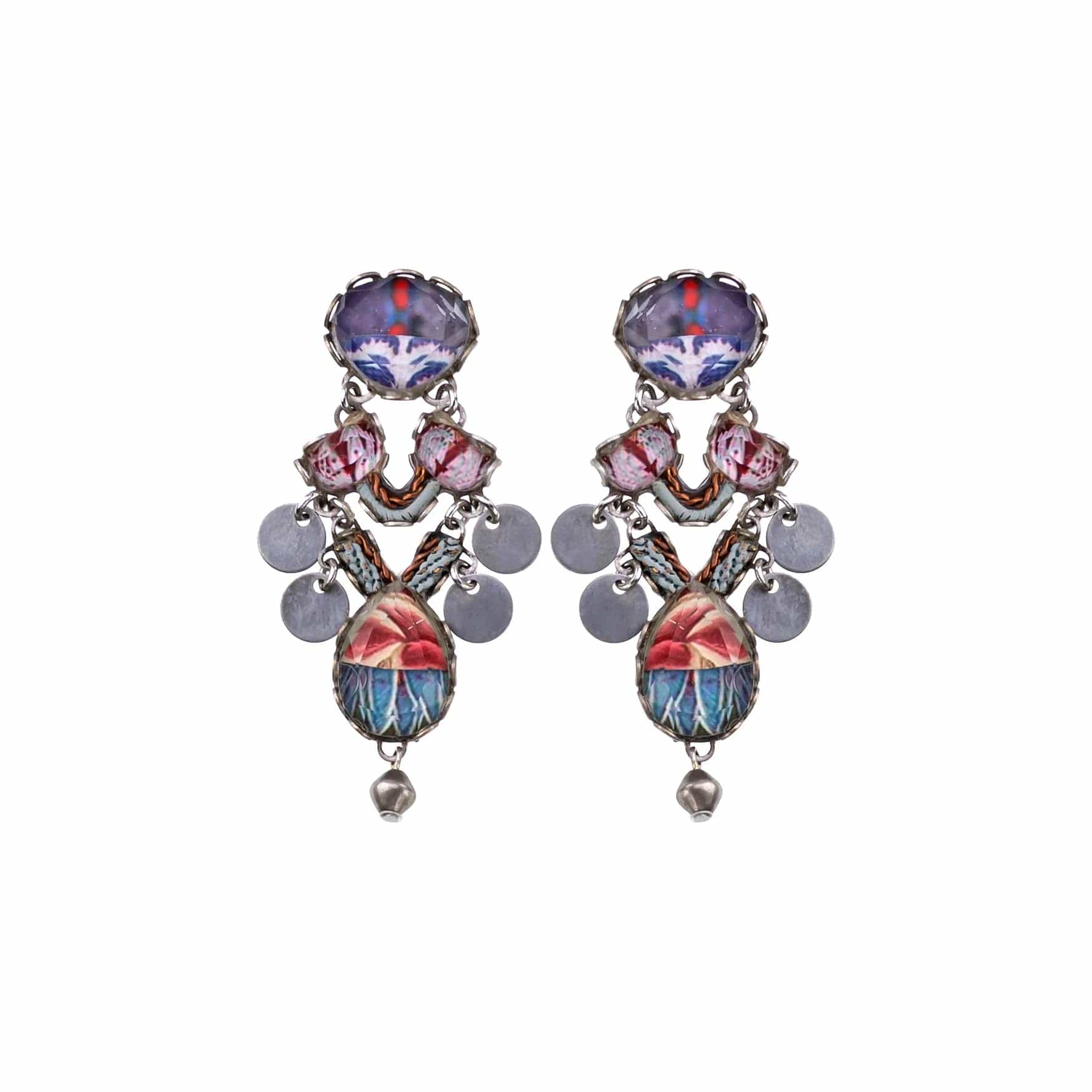 creative stud earrings for women-Serene Sunrise Anika Earrings