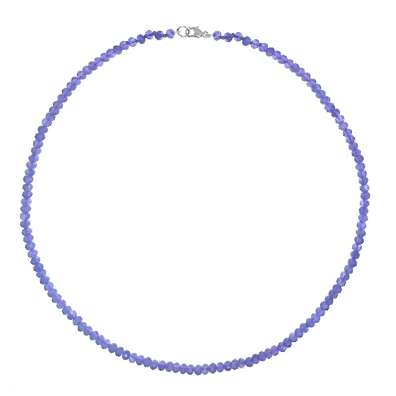 nature-inspired necklaces for women-Beaded Mini Amethyst Necklace - Faceted