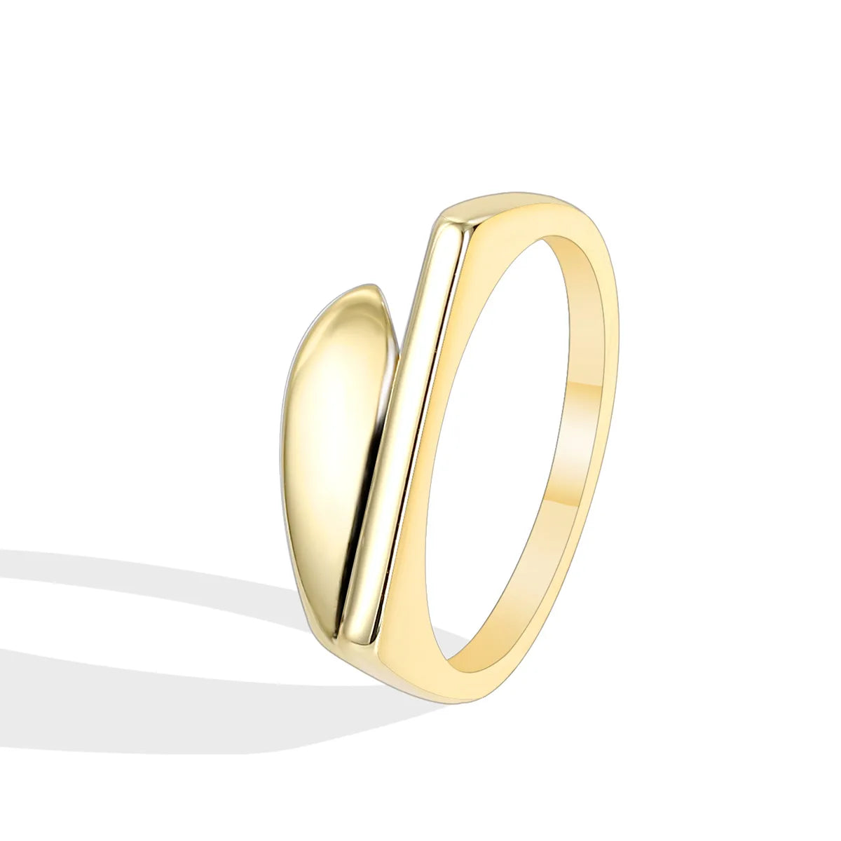 Simple Design Geometric Metal Texture Ring