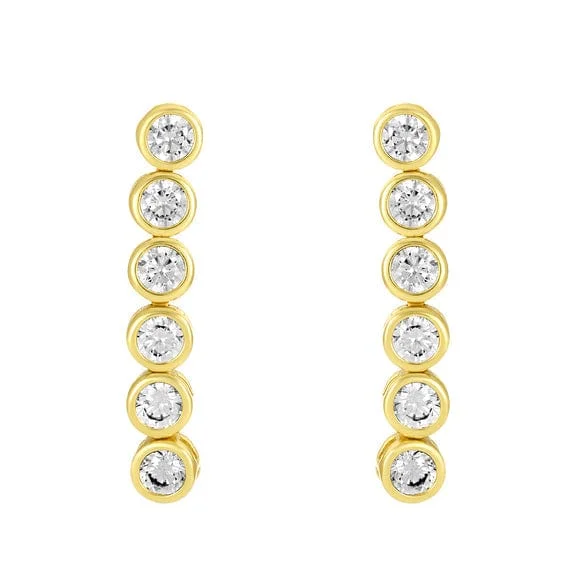 luxury drop earrings for women-Lennon Gold Earrings