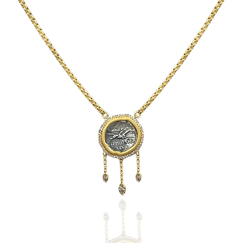 textured silver necklaces for women-GOLD ARAS NECKLACE