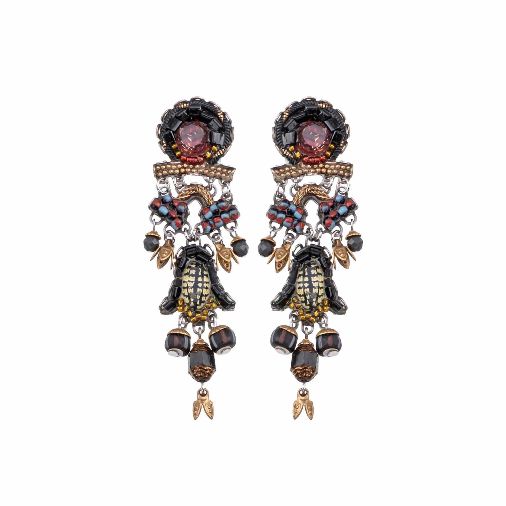 large gold hoop earrings for women-Tiger Eye Kenzo Earrings