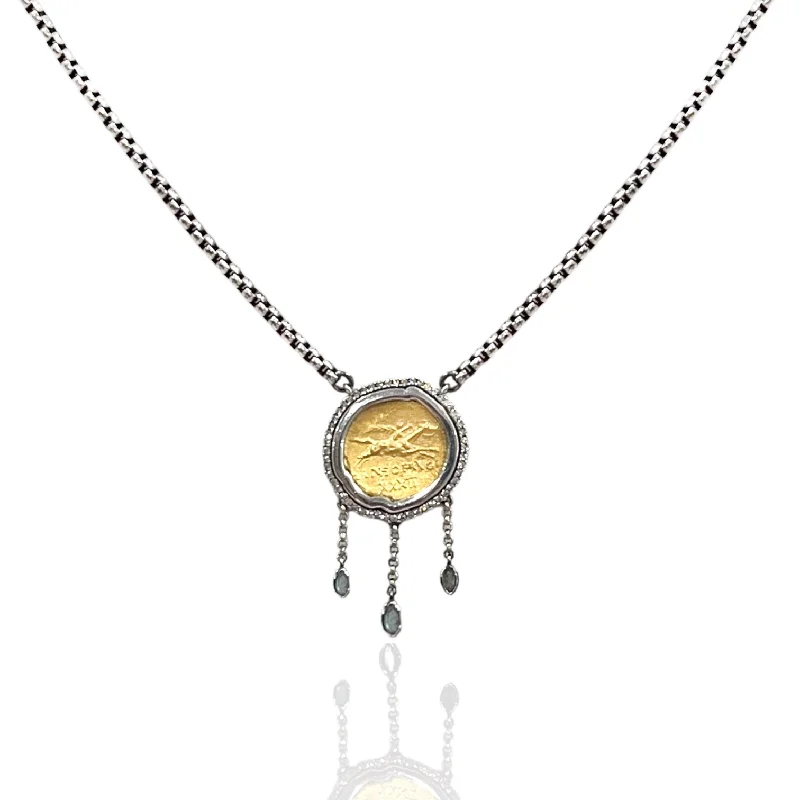 glamorous gold necklaces for women-VINTAGE SILVER ARAS NECKLACE