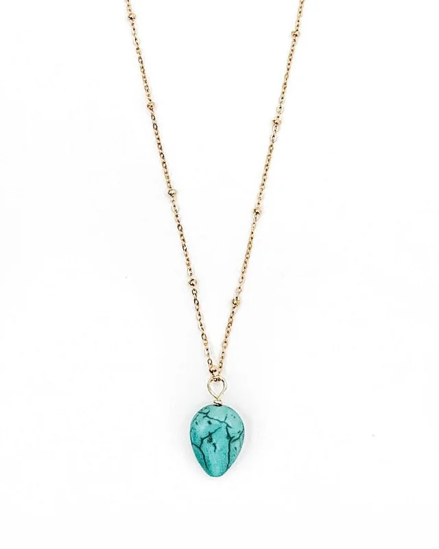 platinum necklaces for women-Sabra Turquoise Necklace