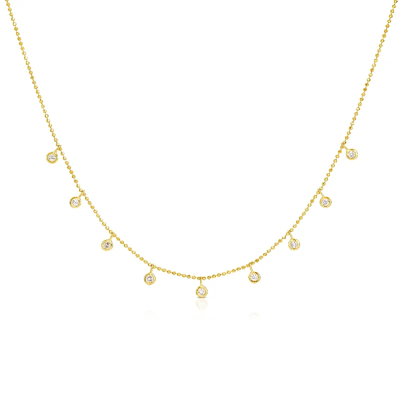 classic gold chain necklaces for women-Stardust Diamond Necklace