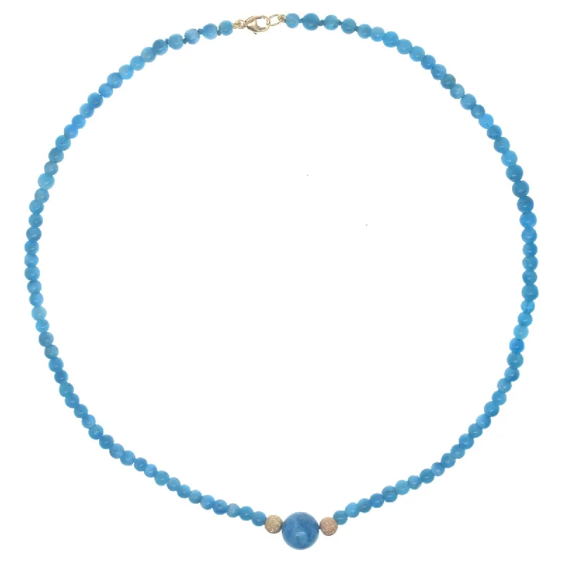 large pendant necklaces for women-Pom Necklace - Apatite