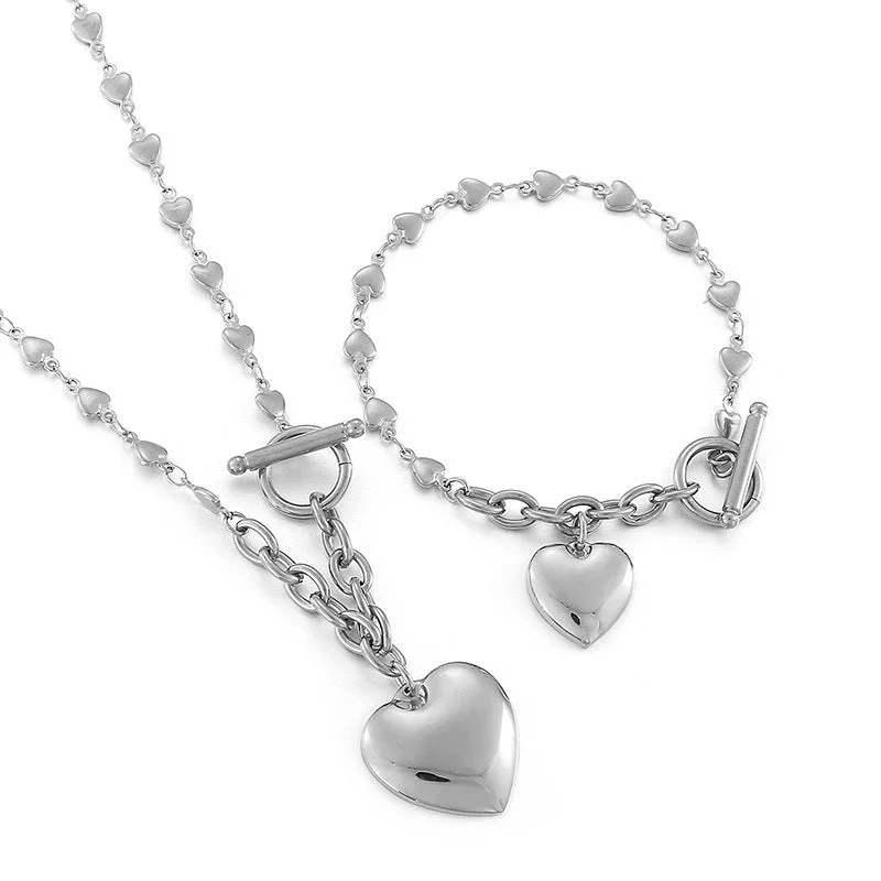 Heart-Shaped Chain Steel Suit Ks140878-E414-Gold Cross Bracelet-KN0248-MI-N200029Z