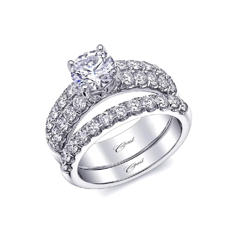 engagement rings with matching diamond bands for women-Engagement ring