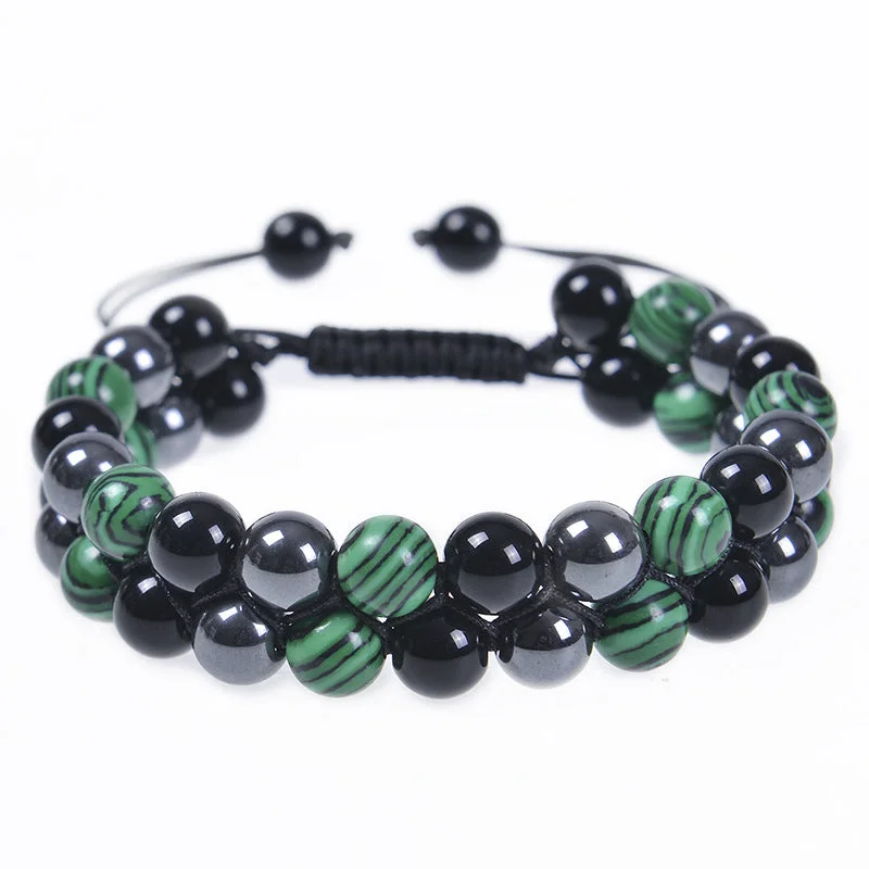 8mm-Malachite Bracelet (2 Beads)