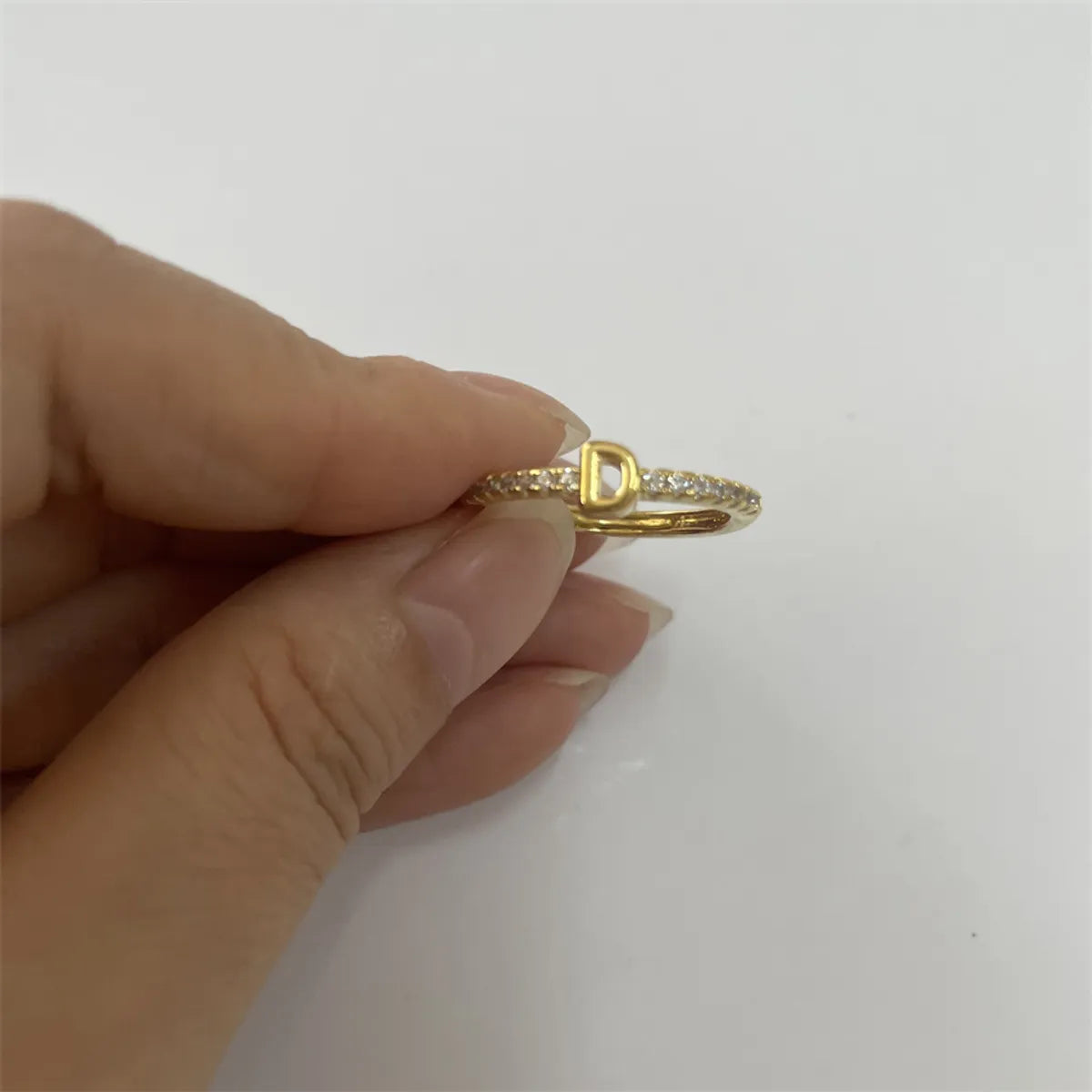 14K Real Gold-Letter D