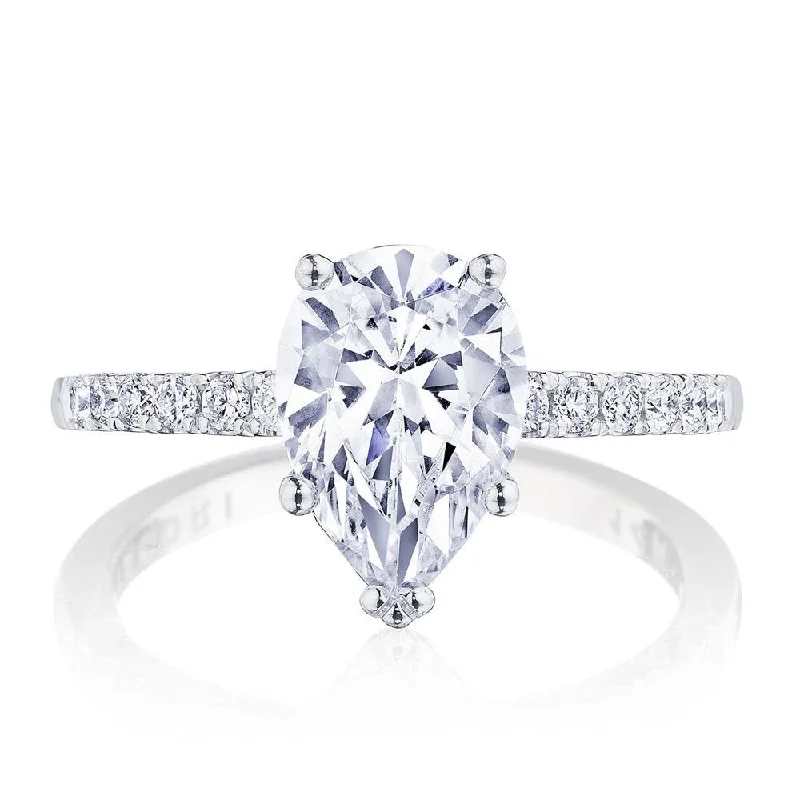 stunning engagement rings with colorful diamonds for women-Pear Solitaire Engagement Ring