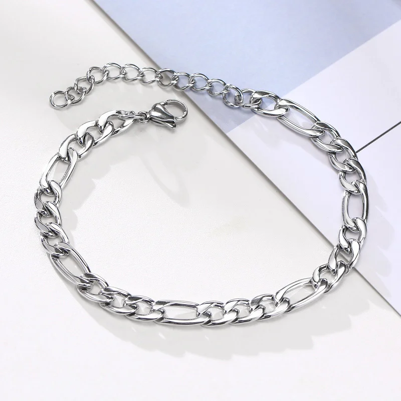 Figaro Bracelet: Steel Color