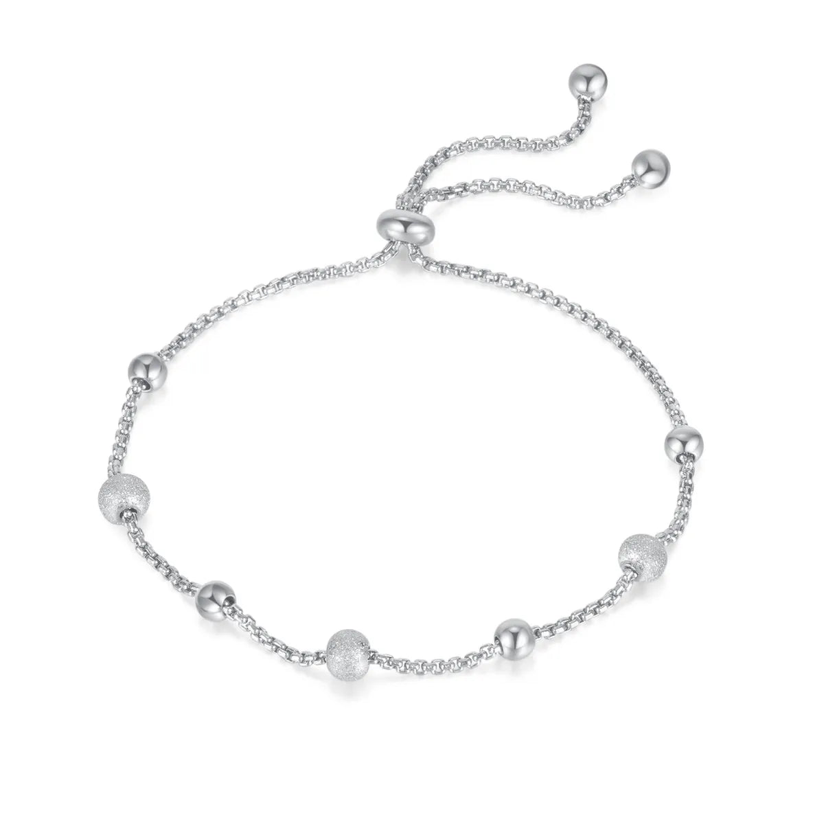 elegant charm bangles for women-Simple Style Ball Titanium Steel Plating No Inlaid Bracelets