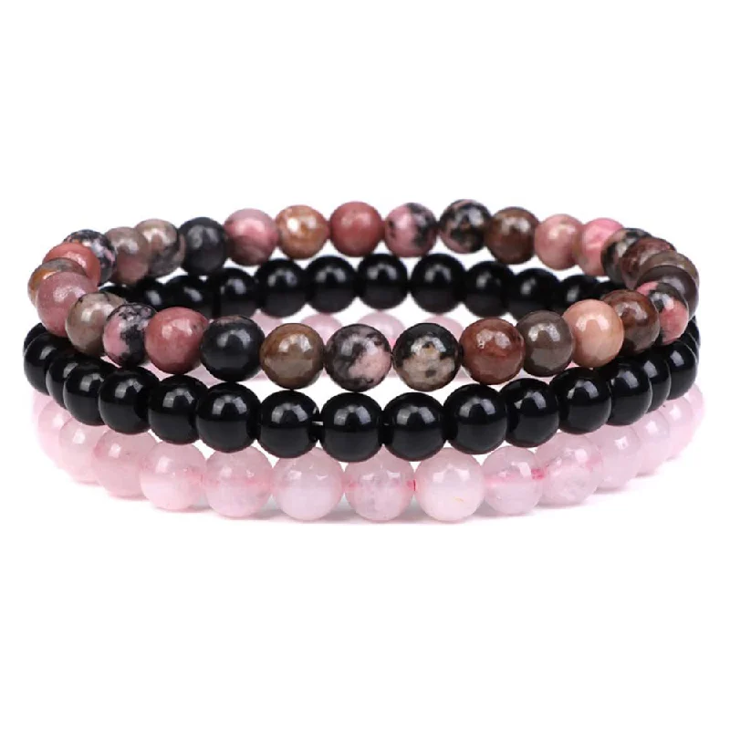 Rose Stone Black Light Pink Crystal