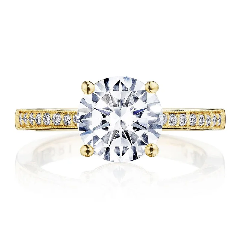 engagement rings with radiant diamonds for women-Round Solitaire Engagement Ring