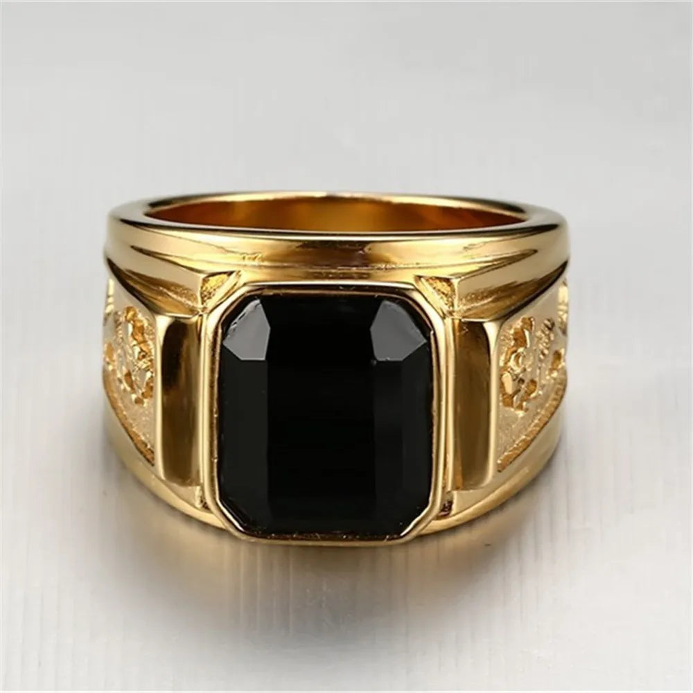 sapphire rings for women-Hip-Hop Retro Square Alloy Plating Unisex Rings