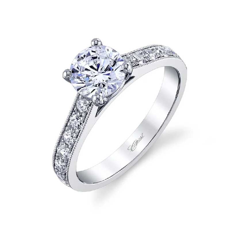 oval engagement rings with sapphire accents for women-Engagement ring