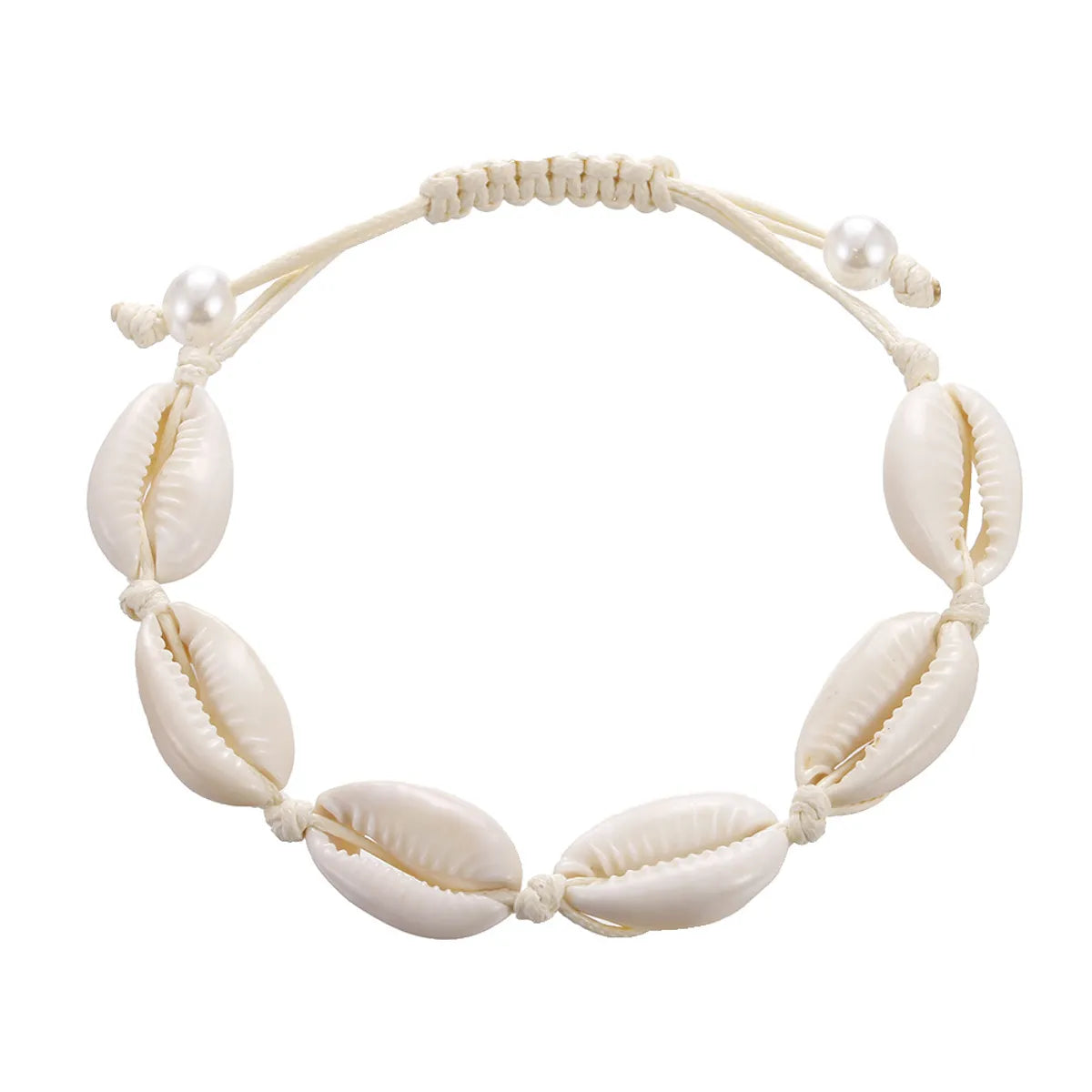 Bracelet Rice Thread White Shell