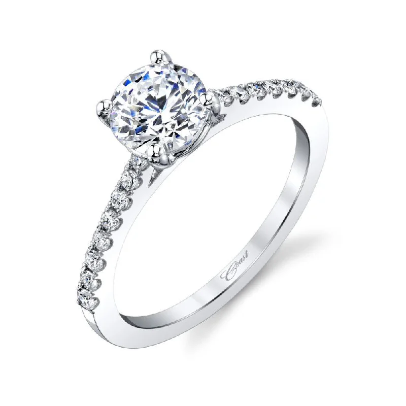 vintage engagement rings with round diamonds for women-Engagement ring