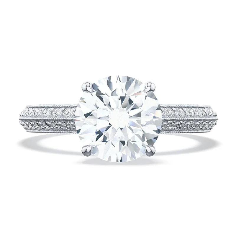 engagement rings with intricate filigree designs-Round Solitaire Engagement Ring