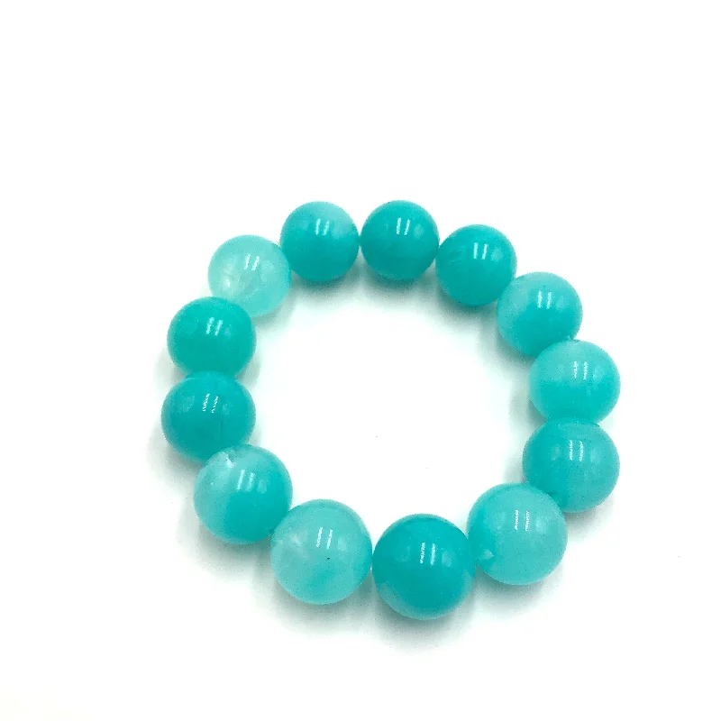 crystal bangle bracelets for women-Light Teal Givre' Statement Stack Bracelet