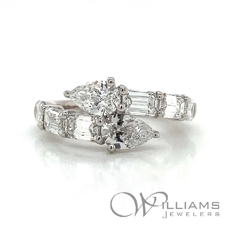 engagement rings with a vintage appeal and diamonds-JB Star Plat Diamond Ring