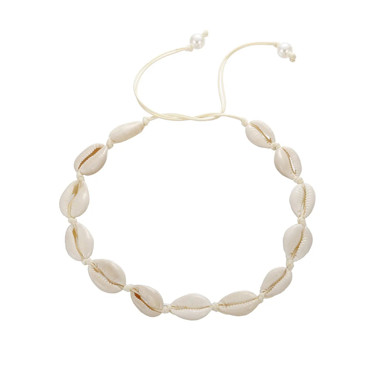 Necklace Rice Thread White Shell 39 5cm