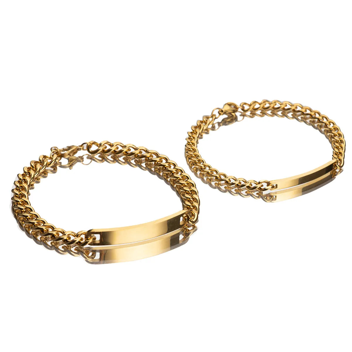 festive bangles for women-Fashion Geometric Titanium Steel Plating Bracelets