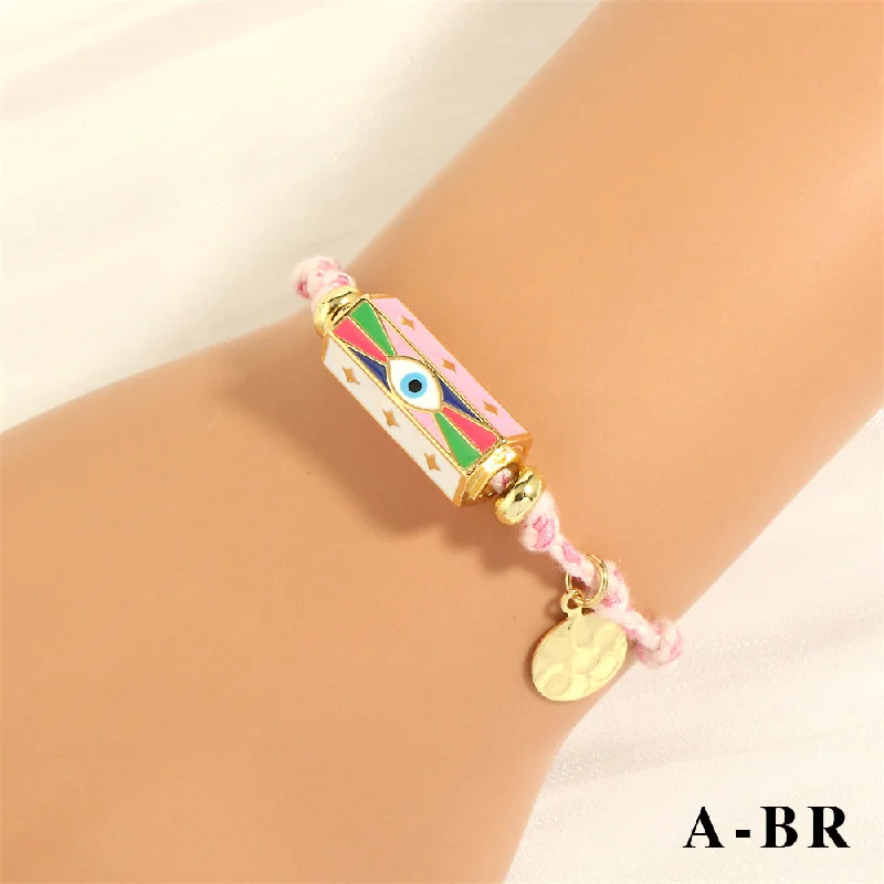 SET0329-A-Pink Eye Bracelet