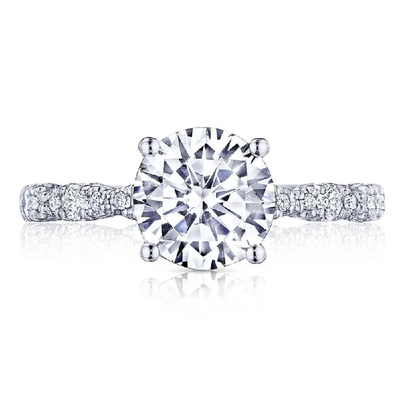 engagement rings with hidden halos and diamonds-Round Solitaire Engagement Ring