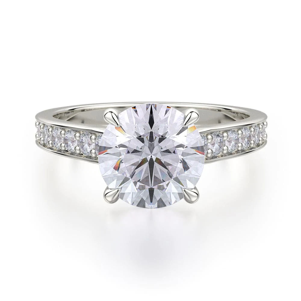 vintage engagement rings with intricate diamond accents-Crown R703-2